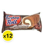 Fershay Cream Chocolate Flavored Cake Roll, 20g x12, dry grocery product with individually wrapped cake rolls in packaging.