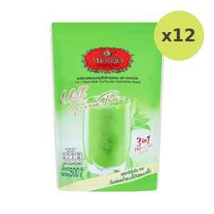 Chatramue Instant Milk Green Tea Powder 500 g – 12 Packs