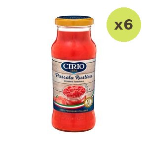 Cirio Passata Rustica Crushed Tomatoes 350 g – 6 Packs