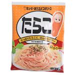 Kewpie Tarako Pasta Sauce jar, creamy Japanese seafood sauce with tarako flavor, on a grocery store shelf.
