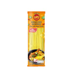 Dry grocery image of Rabbit Brand Khao Soi noodles 200g in clear packaging with noodles visible inside.