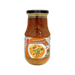 J-LEK Curry Powder Stir-fry Sauce bottles, 520g, dry grocery product with vibrant labels and sauce inside bottles