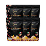 Colorful Cruff fried crispy potatoes snack with Chilean black truffle flavor, showcasing a variety of vibrant, crunchy potato pieces.