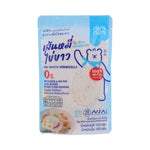 Nimnim Egg White Noodles by NIMNIM in a dry grocery package, showcasing the noodle strands and packaging design.