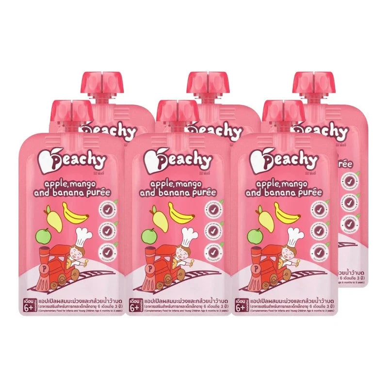 PEACHY Peachy Great Value Set vegetable and fruit flavored snack candies, dry grocery confectionery, colorful packaging.
