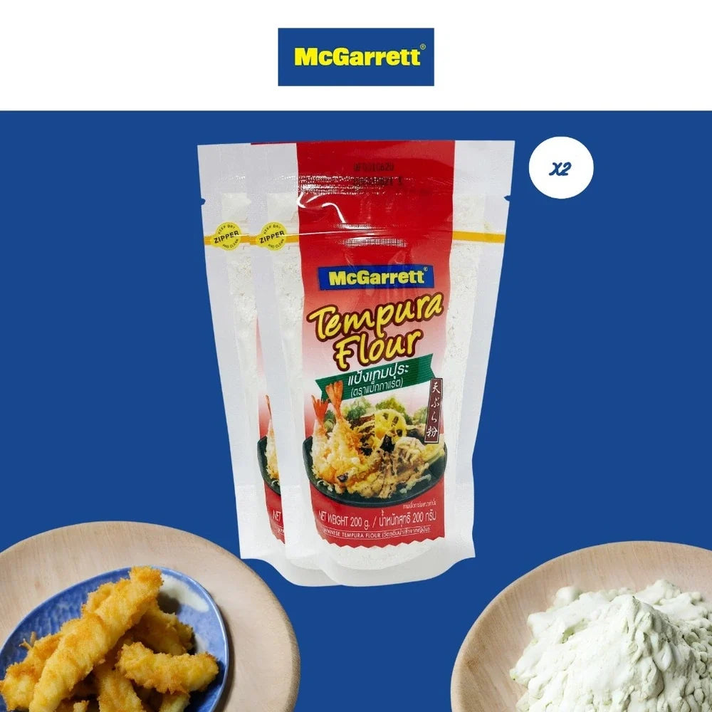 Bag of Mcgarrett Tempura Flour, 200g, dry grocery product from MCGARRETT, showing the product packaging.