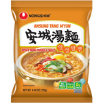 Nong Shim Ansung Tangmyun noodle package showing the colorful label and branding for Korean instant ramen noodles.