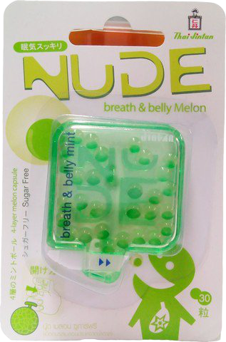 Jintan Nude Melon Flavor Sugar-Free Candy, healthy confectionery snack with vibrant melon flavor, served in colorful packaging.