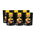 Tasto Signature Crispy Potato Chips with salted egg flavor, showing golden chips in a clear bag for dry grocery snack.