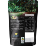 Australian Honey Golden Crunch Macadamias from The Original, coated with honey and crispy golden caramel, in a clear snack package.