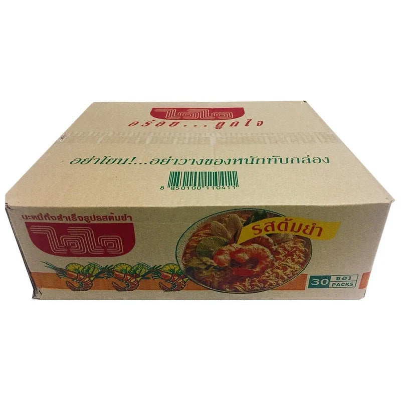 WAIWAI Instant Noodles Original Tom Yum flavor 60g in a sealed package, ready for quick preparation, typical of dry grocery products.