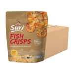 Chaolay Fish Crisps 40g snack pack, 12-piece box, crunchy seafood confectionery in colorful packaging.