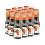 J-lek Jae Lek Black Pepper Sauce in 350g glass bottle, dry grocery product with dark sauce visible inside the transparent bottle.