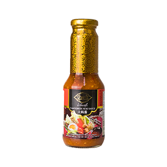 Bysri Cantonese Suki Sauce bottle, a flavorful grocery item with a dark soy-based sauce for Asian dishes.