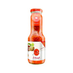 J-LEK Jae Lek Suki Sauce in a 350g glass bottle, dry grocery product with dark, savory sauce visible in the bottle.