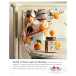 Jar of Darbo Apricot Double Fruit spread, 200g, with visible apricot pieces and smooth jam texture.