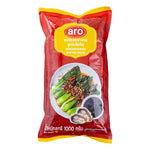 Aro concentrated oyster sauce 1kg bottle for cooking, with a dark brown liquid visible in the clear plastic container.