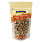 Bag of McGarrett Tricolor Quinoa, multicolored organic grain for healthy cooking, shown in a clear package.