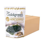 Mini rice cookies with nori seaweed in a 40g pack by THE GOLDGREEN, crispy snack confectionery with seaweed flavor.