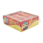 RITZ Cheese Crackers 27g pack, crispy snack biscuits with cheese flavor, arranged in a box for dry grocery and snacks.