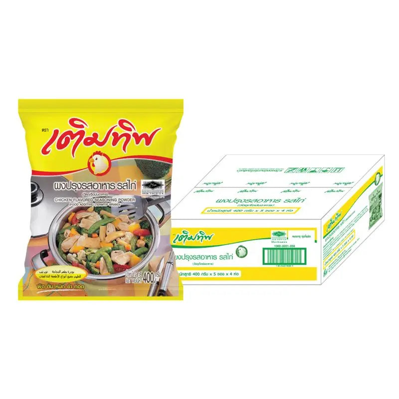Termtip Chicken Flavor Seasoning Powder, 400g, dry grocery, colorful spice container, ideal for enhancing chicken dishes