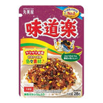 Marumiya Ajidoraku rice seasoning packet, 28g, dry grocery product with Japanese flavor, featuring colorful packaging and branding.