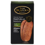 Jiraporn Premium Dried Banana slices in a bakery packaging, showcasing golden dried banana pieces on a white background.