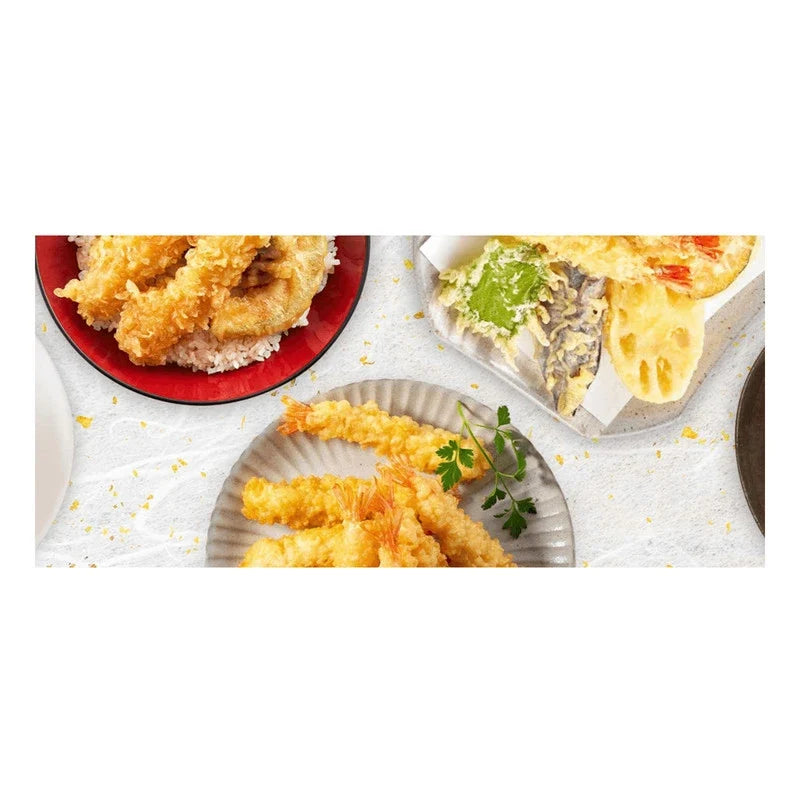 Nisshin Welna Seifun Tempurako Agejozu tempura flour in a dry grocery package, suitable for making crispy tempura.