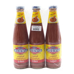 Three bottles of SRIRAJA PANICH Sriraja Panich Chili Sauce in 570g bottles, showcasing the spicy chili sauce packaging.