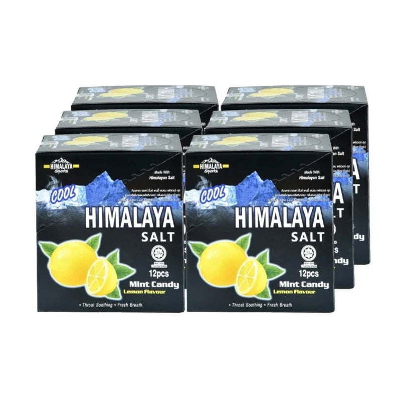 HIMALAYA Mint flavored candy with salt and lemon scent in colorful boxes, dry grocery snack confectionery.