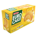 Euro Cake Banana 17g snack pack, dry confectionery with banana flavor, shown in a colorful package.