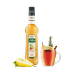 Mathieu Teisseire Pear Syrup 700ml bottle, ideal for dry grocery use, showing the colorful label and transparent bottle.