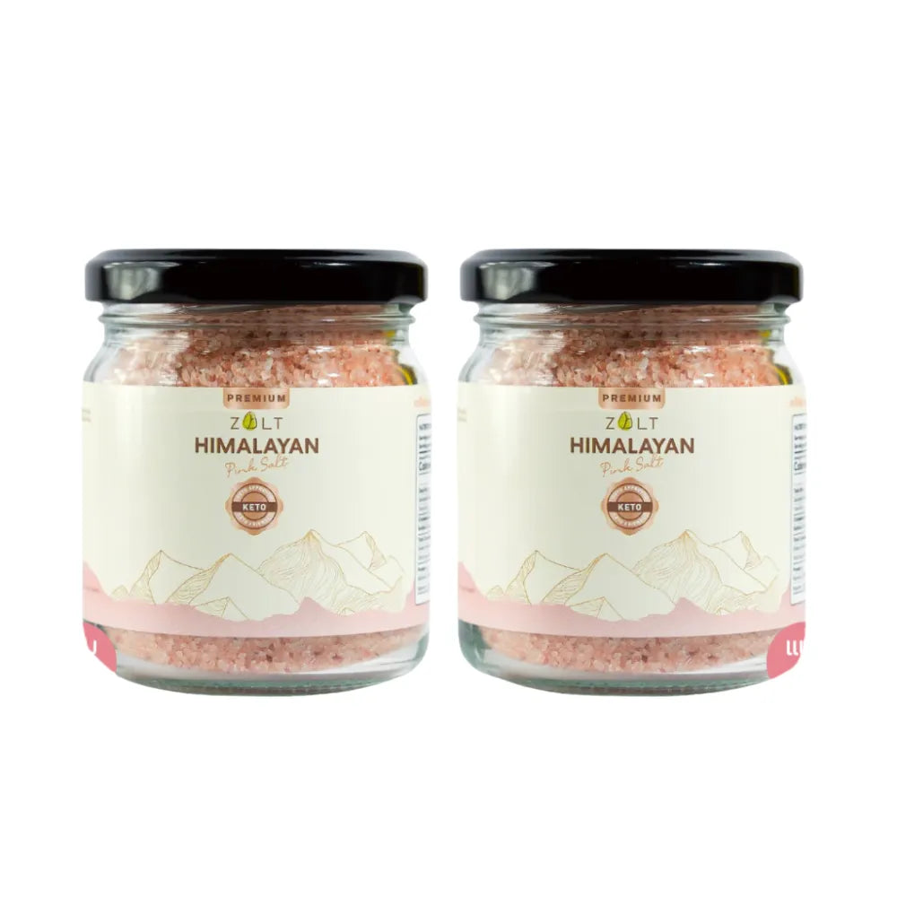 Zalt Himalayan Pink Salt in a clear container with certificate, displayed as part of dry grocery product collection.