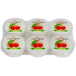 Okio Lychee Flavored Pudding Snack in a cup, creamy and fruity confectionery treat with fresh lychee pieces.