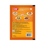 OK Chicken Seasoning Powder 75g, dry grocery spice, close-up of the yellow seasoning powder in a jar.