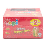Yupi Gummy Frankfurter snack in 7g package, colorful gummy confectionery from YUPI, ideal for dry grocery and snack lovers.