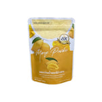 BK Bakery Mango Powder Nam Dok Mai 100% in a 100g package, dry grocery product, showing vibrant mango powder in a sealed bag.