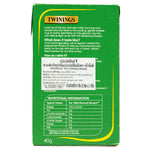 Twinings Pure Peppermint Tea Bags, 20-pack, showing individual tea bags with fresh peppermint leaves on packaging.