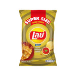 LAYS Rock HOT Chili Squid snack, 180g package, featuring spicy chili flavor and squid shape in a colorful snack package.