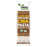 Organic brown gluten-free healthy grocery product by Perfect Earth, showing a close-up of the packaged brown product.
