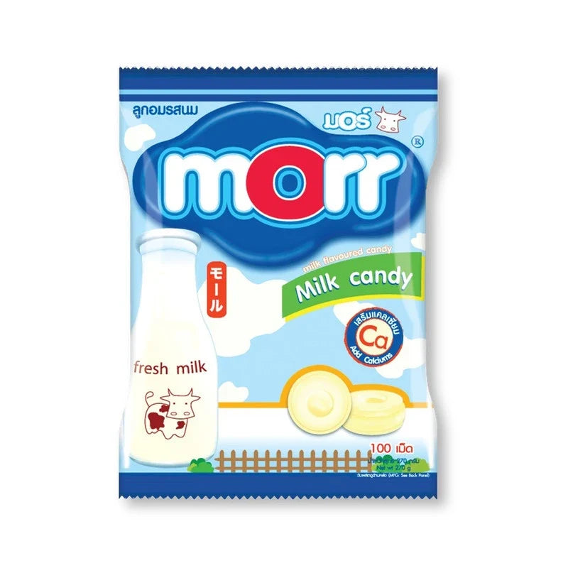 Morr More Candy Milk 250g box of milk-flavored confectionery candies in colorful packaging.