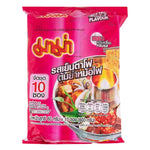 MAMA Mama Instant Noodles Yentafo Tom Yum Mohfai flavor 60g, dry grocery, packaged in a clear bowl with vibrant broth and noodles.