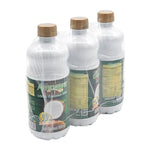 Three 500ml bottles of AMPAWA Ampawa Coconut Milk in PET bottles, part of dry grocery products.
