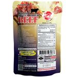 O-Yua Sweet Dried Beef, a confectionery snack with sliced dried beef pieces in a natural, savory presentation.