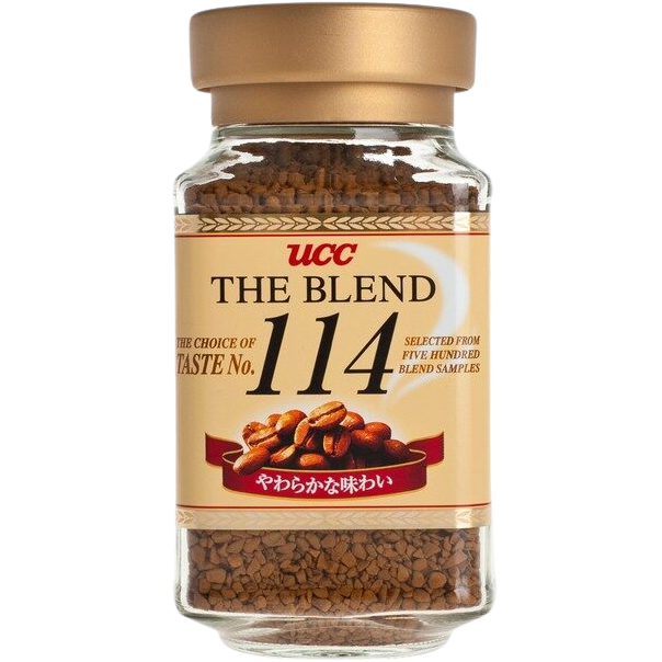 Ucc Coffee No.114 drink in a clear glass with dark coffee and foam on top, showcasing the rich, brewed coffee beverage.