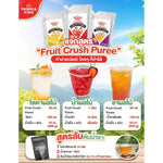 Tropica King coarsely pureed fruit puree in a container, made with concentrated fruit for cooking and baking.
