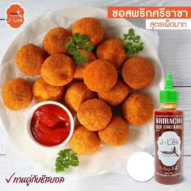 J-LEK Sriracha Chili Sauce in 260g bottle, spicy chili sauce for cooking and dipping, dry grocery product.
