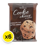 Choice Cookie Chocolate Chips 50g pack showing crispy cookies with chocolate chips, ideal for baking or snacking.