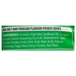 Taylors Sea Salt & Vinegar Flavour Potato Crisps in a bag, showcasing the crispy texture and vibrant packaging of the confectionery snack.