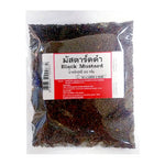 Makro Black Mustard Seeds 200g in a clear plastic bag, showing small dark seeds used in cooking and spice blends.